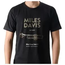 Camiseta Camisa Música Jazz Trumpete Miles Davis 100% Algodão