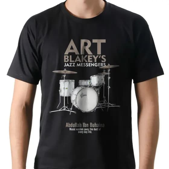 Camiseta Camisa Jazz Baterista Art Blackey Jazz Messengers