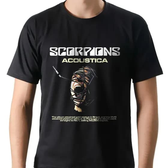Camiseta Camisa Banda Rock Metal Scorpions Acoustica 100% Algodão
