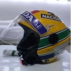 Capacete new liberty thee Amarelo SENNA viseira Cristal