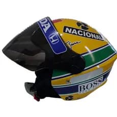 Capacete New liberty tree amarelo Adesivado viseira fumê