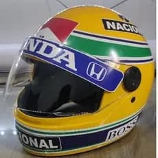 Capacete  Four apenas Adesivado SENNA similar ao original viseira Cristal