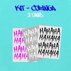 KIT - ADESIVO VINIL - CORINGA  - 3 unid - 10 CM  MOTO,BICICLETA,SKATE,NOTEBOOK,ESPELHO,STICKER