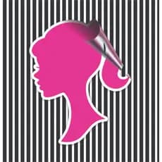 COD: ROSA005 --- Barbie 2 - 10cm - Adesivo - Carro/Moto/Notebook / Skate