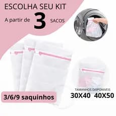 Sacos Lavar Roupa 3/6/9 Lavanderia Maquina Taquinho Saquinhos Roupas Delicadas 40x50 30X40