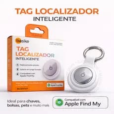 Tag Rastreador AirTag Basike iPhone Localizador Inteligente Apple Objetos Perdidos Pet Mala