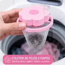 3 1 Filtro Coletor Cabelos Fiapos Reutilizavel Maquina Lavar Roupas