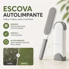 Escova Mágica Removedora Tira Pelos Pet Roupa Sofá Cães Gato Autolimpante Reutilizavel