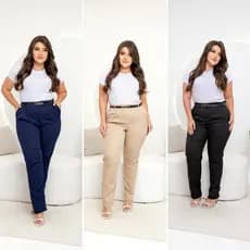 CALÇA SOCIAL ALFAIATARIA MODELO ELEGANTE (ACOMPANHA CINTO )