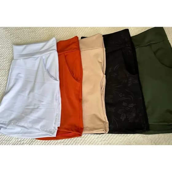 KIT COM 3 SHORTS EM CORES E ESTAMPAS & Lisas SORTIDAS