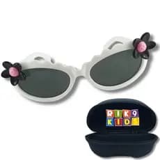 Óculos de Sol Infantil Rik9 Florzinha Branco com Proteção UV400