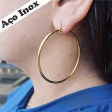 Par de Brincos 100% Aço Banhado Ouro Prata Argola, Losango super Lindos da Moda 2024 Feminino Brinco Qualidade Excelente