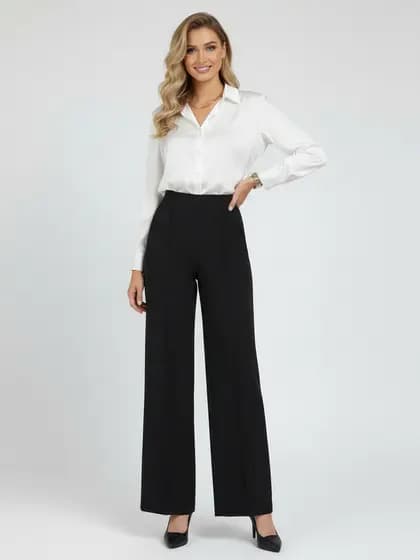 Calça Feminina Social Alfaiataria Pantalona