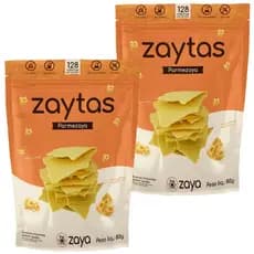 Kit 2 Zaytas Parmezaya Lascas Crocante Sabor Queijo Sem Glúten 80g