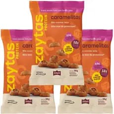 Kit 3 Zaytas Caramelitas Protein 35g Caramelo Zaya S/ Glúten