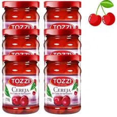 Kit 6 Cerejas Em Calda Marrasquino Cereja Tozzi 90g