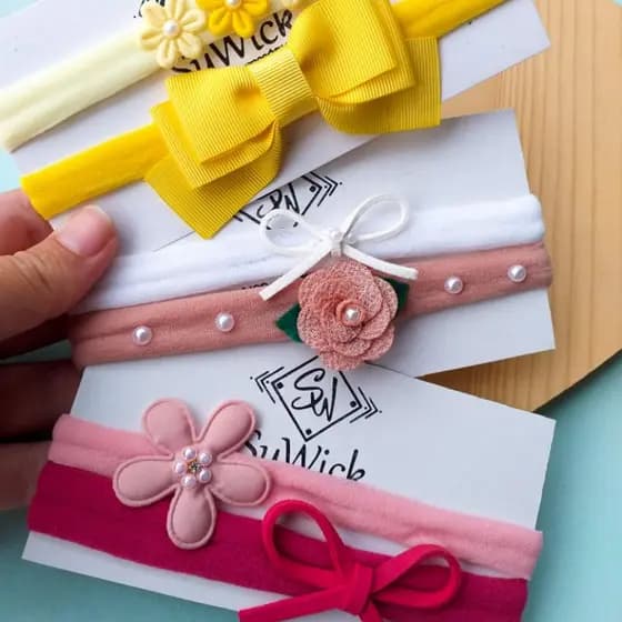 Kit de Laços - Kit de Faixas RN - Faixinha de Laços para Bebê