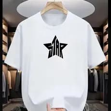 Camiseta Streetwear Basic Estilo Moda Star Estampada 100% Algodão
