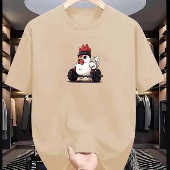 Camiseta Frango Academia Treino 100% Algodão