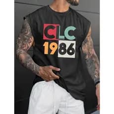 Regata  Camiseta Masculina Streetwear Cavada Estampada Treino Aacademia