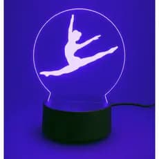 Luminária 7 cores Ginastica Artística. Abajur 3d infantil com nome gravado, controle remoto
