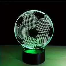 Luminária 3d Bola de futebol 4, futebol, esporte, abajur infantil