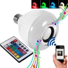Luminária de LED Colorido Musical com Bluetooth Wireless 12W Bivolt com Controle Lâmpada