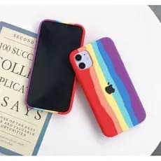Capa Capinha C/ Logo Apple iPhone 7,8 Plus Colorida - Pronta Entrega