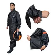 Capa Chuva Moto Impermeavel Pvc Masculino Preta Tamanho G