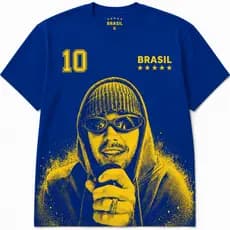Camiseta Feminina Justin Tendencia Casual Tematica Brasil