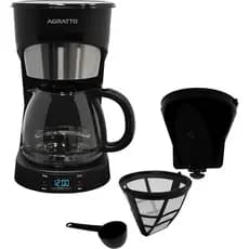 Cafeteira Elétrica Programável Cafeteira 38 Xícaras Preta Cafeteira 220V Agratto Maquina de Café