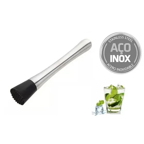 Socador Macerador de Caipirinha em Aço Inoxidável: Socador e Amassador de Frutas