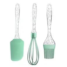 Espatula de Confeitaria Conjunto 3 pçs ponta de silicone