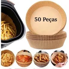 Forma De Airfryer Descartavel Antiaderente De Papel Cozinha Redondo Fritadeira Cozimento Protetor Forro Tapete
