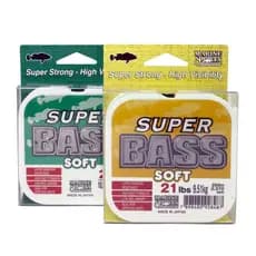Linha de Pesca Monofilamento Super Bass 0,33mm, 0,37mm e 0,40mm Soft Carretel com 250mts Marine Sports Japonesa