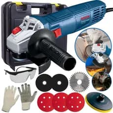 Kit Esmerilhadeira Bosch GWS 700 4.1/2 710W com Maleta Corte Lixa Inox Madeira Alumínio