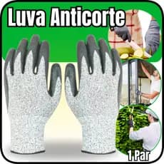 Luva Anti-corte Alta Vidro Cozinha Aço Jardinagem Epi Multiuso Par Segurança Proteção Resistente