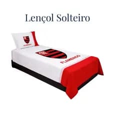 Jogo Lençol Solteiro Estampa Time de Futebol 2 Peças Jogo de Cama Torcida Brasileirão