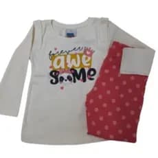 Conjunto Menina Blusa E Legging Feminino Manga Longa Calça Infantil Kiko E Kika REF. 08044
