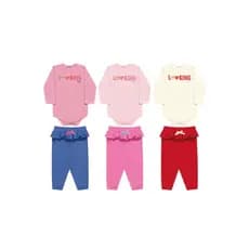 Conjunto Body Manga Longa e Calça Moletom Kiko e Kika REF: 12236