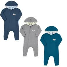 Macacão Manga Longa com Capuz Infantil Menino Bebê Estampa Coala Kiko E Kika REF. 10987