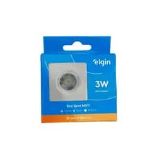 LUMINÁRIA LED DICRÓICA ELGIN EMBUTIR QUADRADA 3W 3000K MR11 75 X 75MM