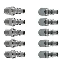 10 PINO ADAPTADOR 1/4" 5 MACHO + 5 FEMEA P/ ENGATE RAPIDO SCHWEERS