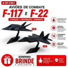 Miniaturas Aviões F-117 e F-22 - Presente / Decoração