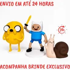 Miniaturas Finn e Jake - A Hora De Aventura  - Decoração / Enfeite / Action Figures / Presente