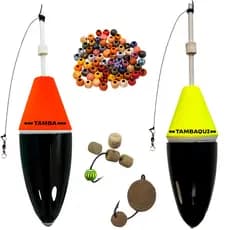 Kit Pesca Tambas 2 Boia Cevadeira + 20 Miçangas 2 Anteninha
