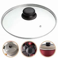 KIT 2 TAMPAS VIDRO TEMPERADO N 20 e 24/ POMEL VERMELHO-PARA FRIGIDEIRA E JOGO PANELAS