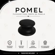 POMEL DE PLÁSTICO PRETO 1 UN/ 2 UN/3UN/ 4UN/5UN ou 10UN  PARA TAMPA DE PANELAS E FRIGIDEIRAS