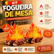 Kit Fogueira de Mesa Decorativa Festa Junina em Papel Decoração Arraiá Centro de Mesa