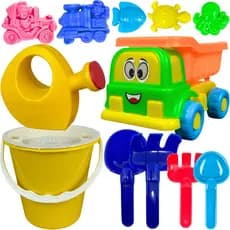 Kit Brinquedo de Praia Infantil Baldinho Areia Regador Pazinha Verão Castelinho